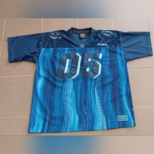 VTG FUBU Sports 05 Official Champions XXL League Football Jersey Blue Y2K